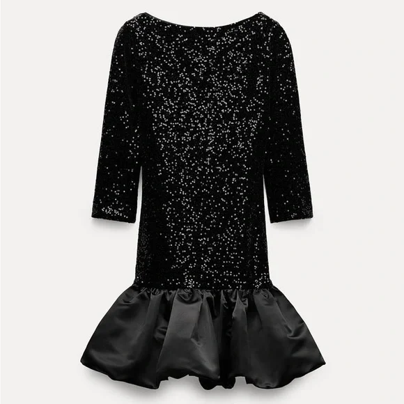 FLYAWAY SKIRT SEQUIN DRESS Zara - Picture 3 of 6